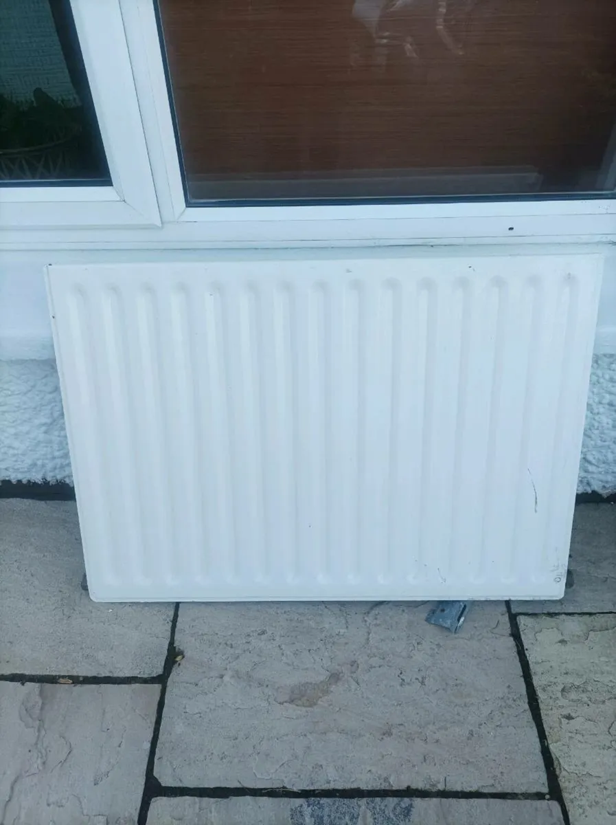 Bathroom sink toilet. Shower doors. Radiator - Image 2