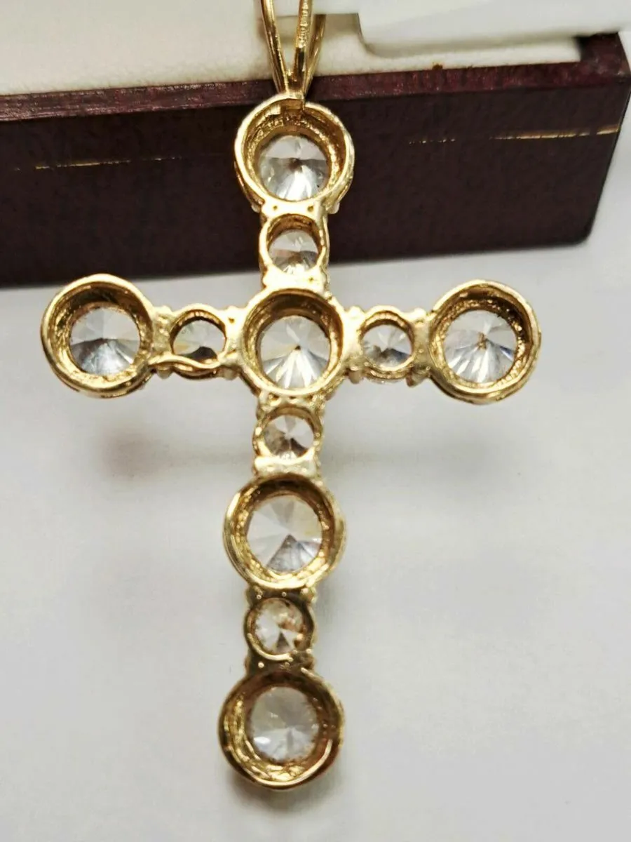 9K Gold Cross Pendant 9CT - Image 2