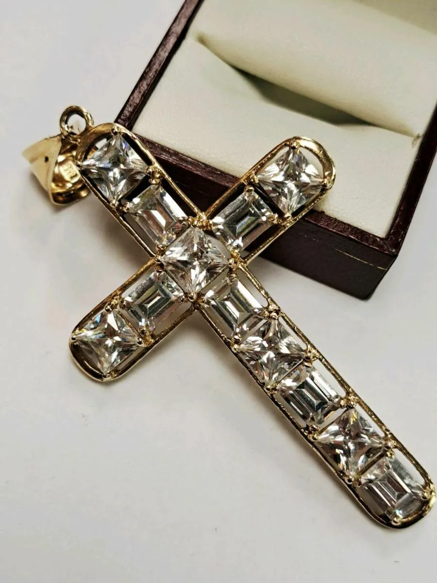 9K Gold Cizat Cross Pendant 9CT - Image 1