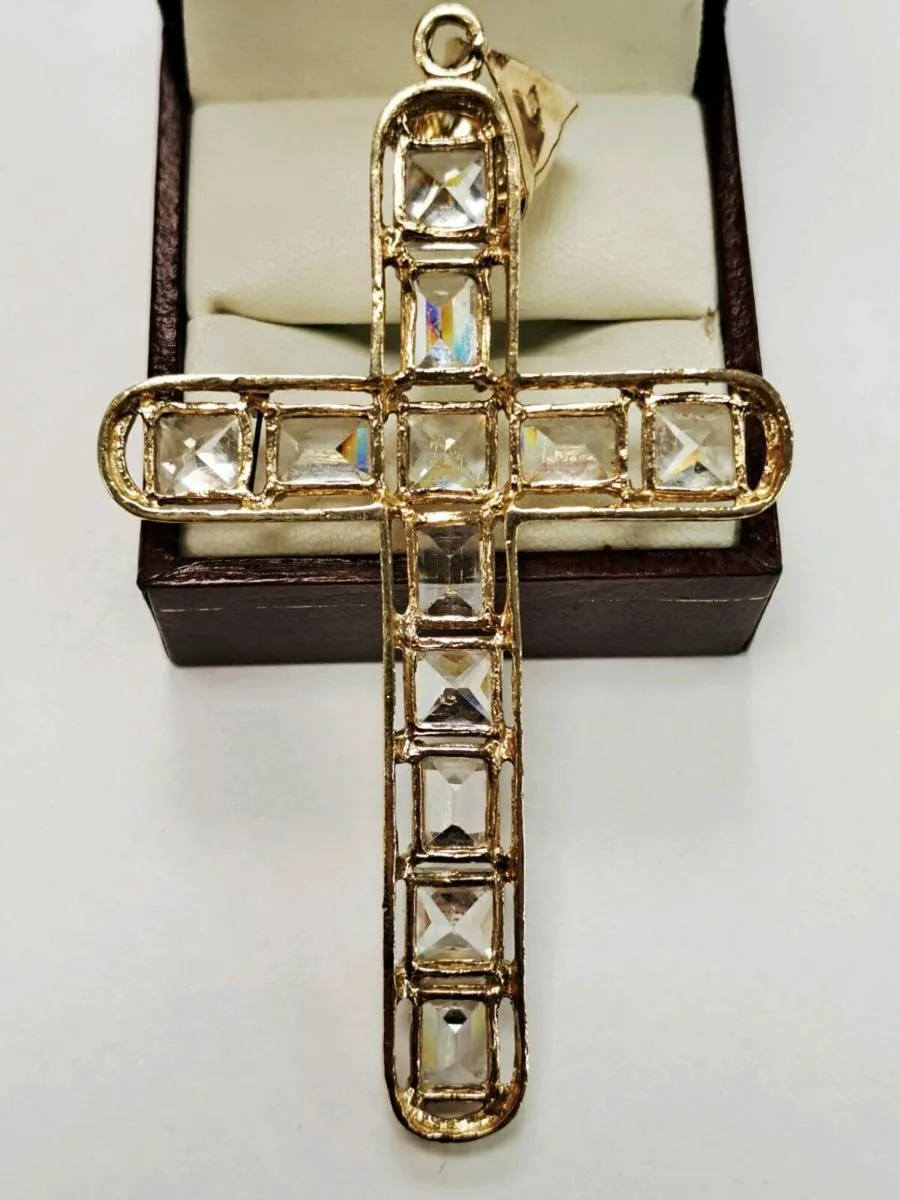 9K Gold Cizat Cross Pendant 9CT - Image 3