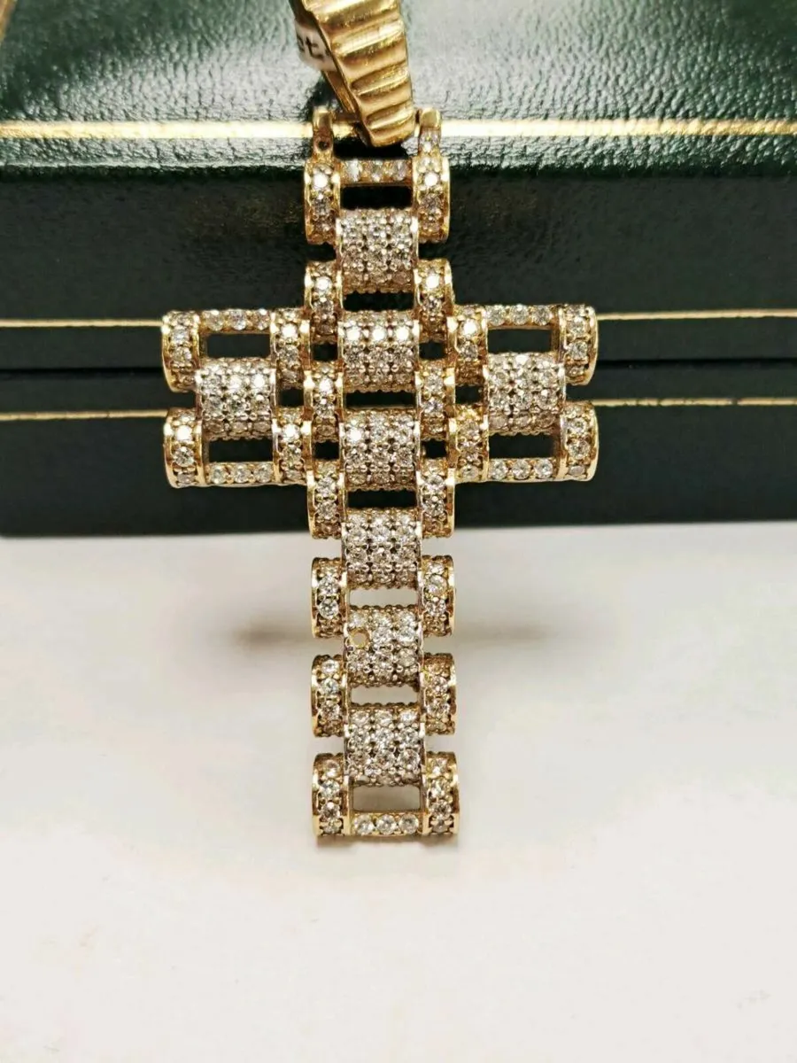 9K Gold Cizat Cross Pendant 9CT - Image 3
