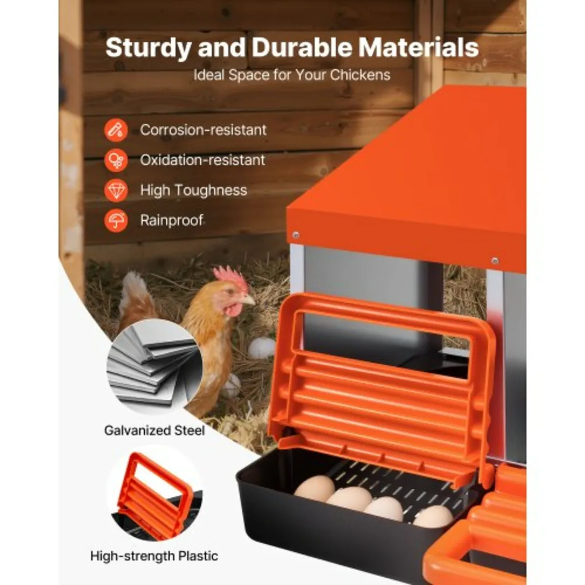 Chicken Nest Box, 6-Compartment, 30 to 45 in Stabl - Image 3