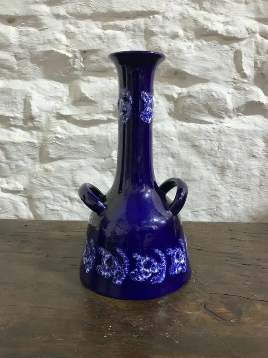 Jasba Mid-Century Blue Glazed Vase (West Germany, 843/25) - Image 3