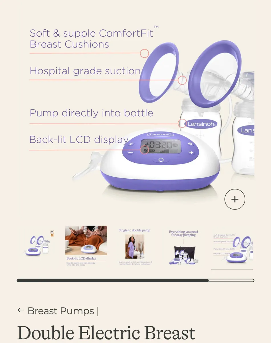 Lansinoh electric double breast pump. - Image 2
