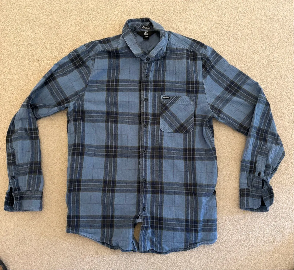 Volcom Men’s Blue Check shirt - great condition - Image 1