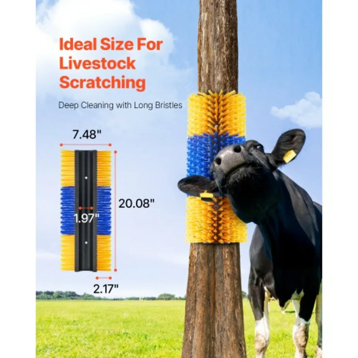 Livestock Scratching Brush, 4 Pcs Horse Brush with - Image 3