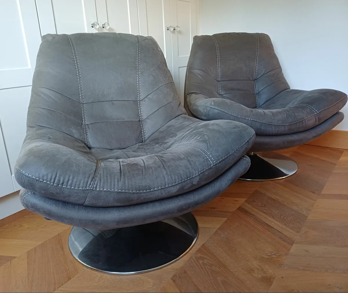 Armani Swivel Chairs (pair) - Image 1