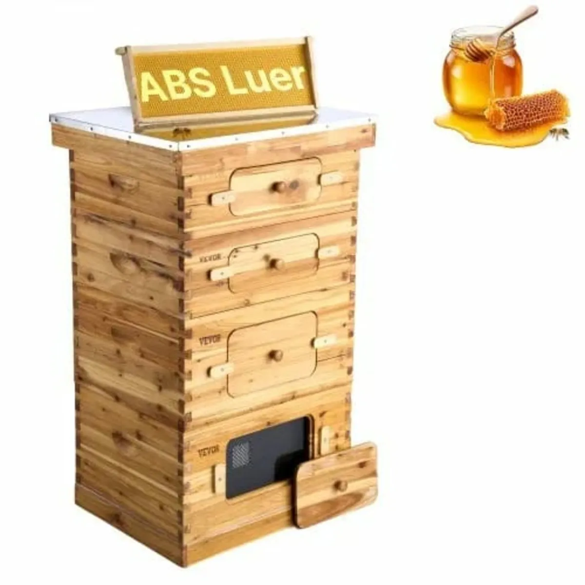 Bee Hive 40 Frame Bee Hives Starter Kit, Beeswax C - Image 1