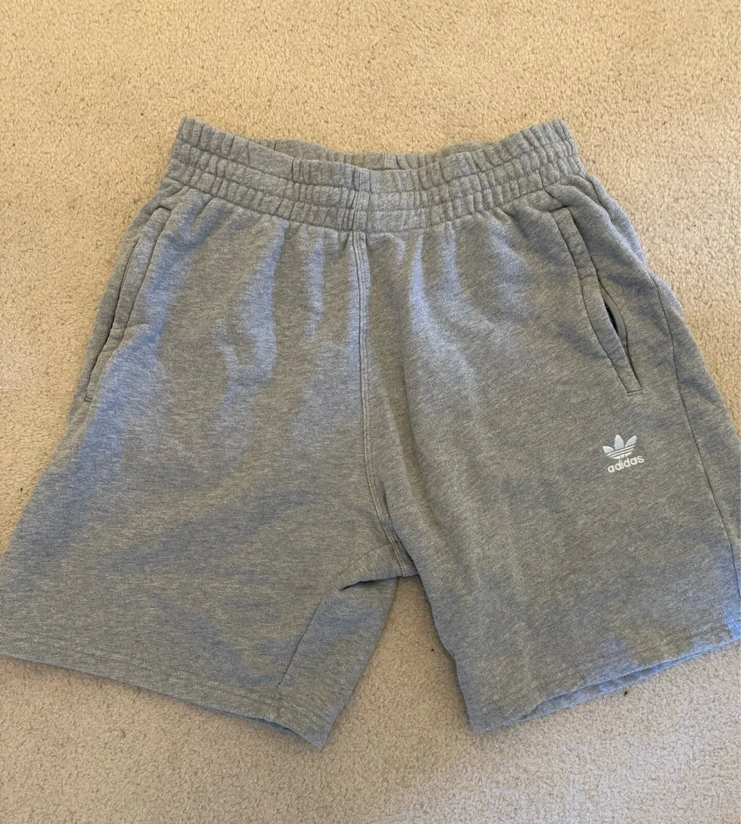 Adidas Men’s Grey Sweater Shorts - Image 1