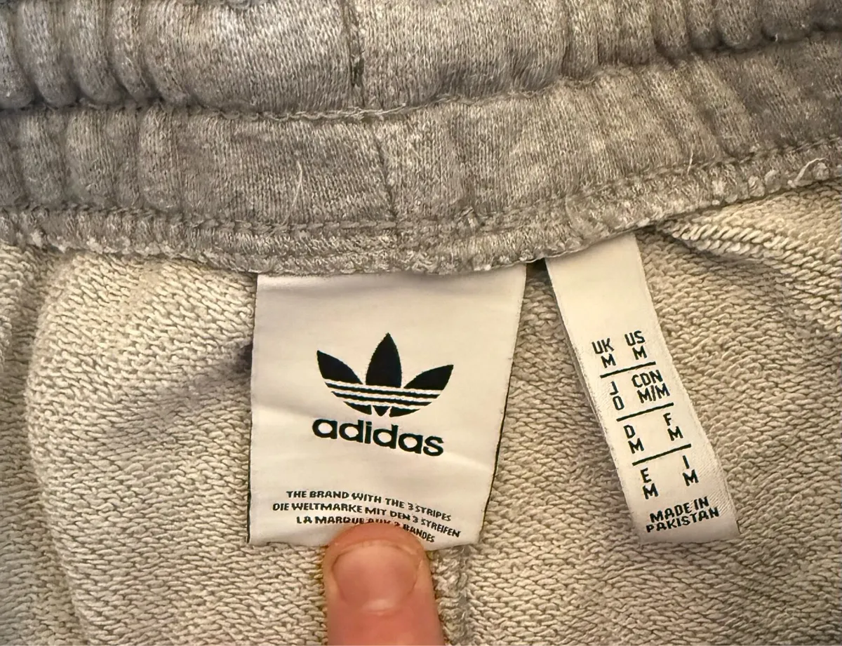 Adidas Men’s Grey Sweater Shorts - Image 2