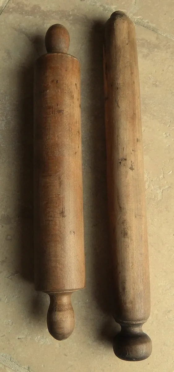2 Vintage Wooden Rolling Pins - Image 2
