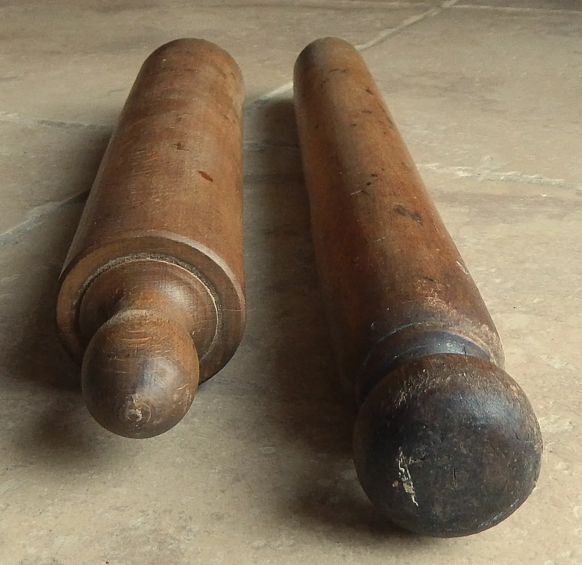 2 Vintage Wooden Rolling Pins - Image 4