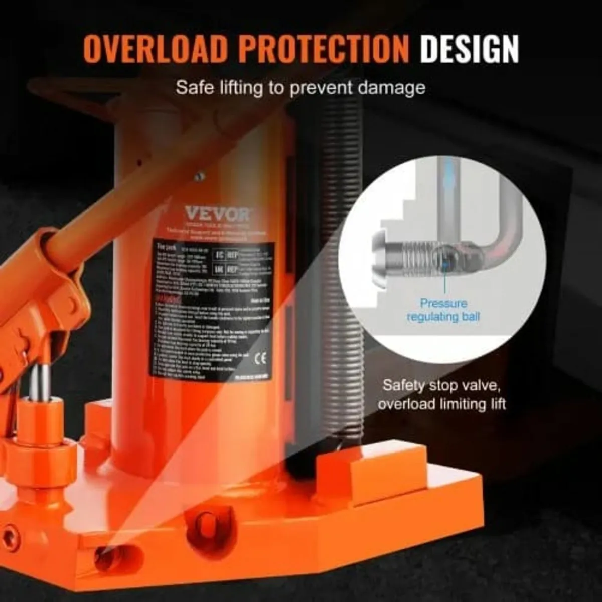 Hydraulic Toe Jack, 5 Ton/4536 kg On Toe Toe Jack - Image 3