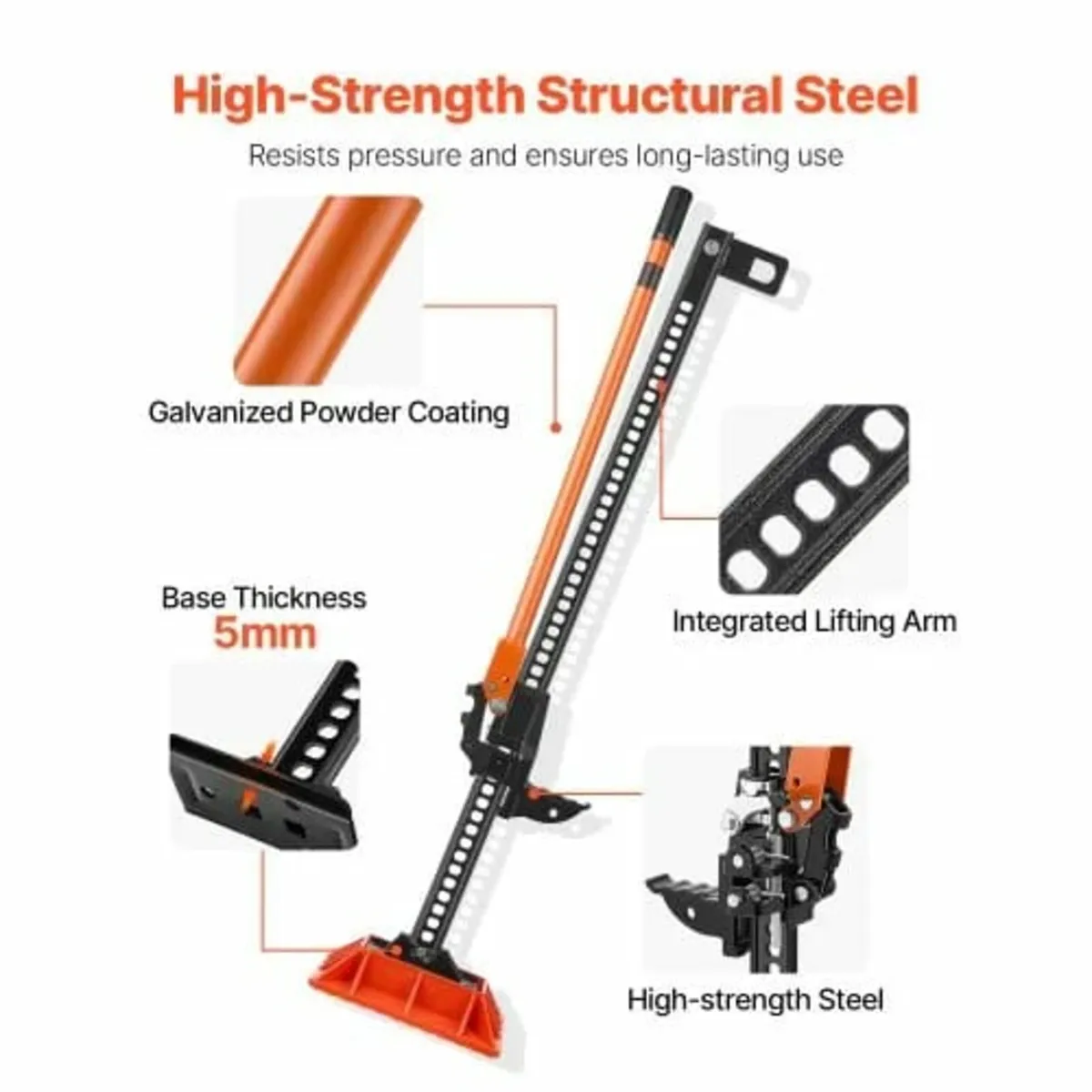 Farm Jack with Base, 152.5 cm Utility High Lift Fa - Image 3