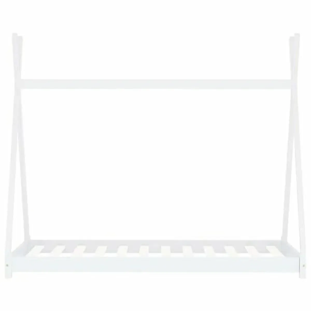 Kids Bed Frame White Solid Pine Wood 90x200 cm

De - Image 3