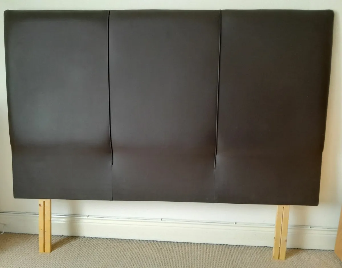 Contemporary Queensized Leather Headboard - Image 1