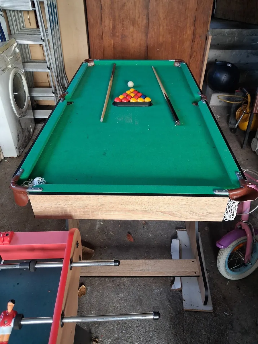 Pool table and Fusball table - Image 1