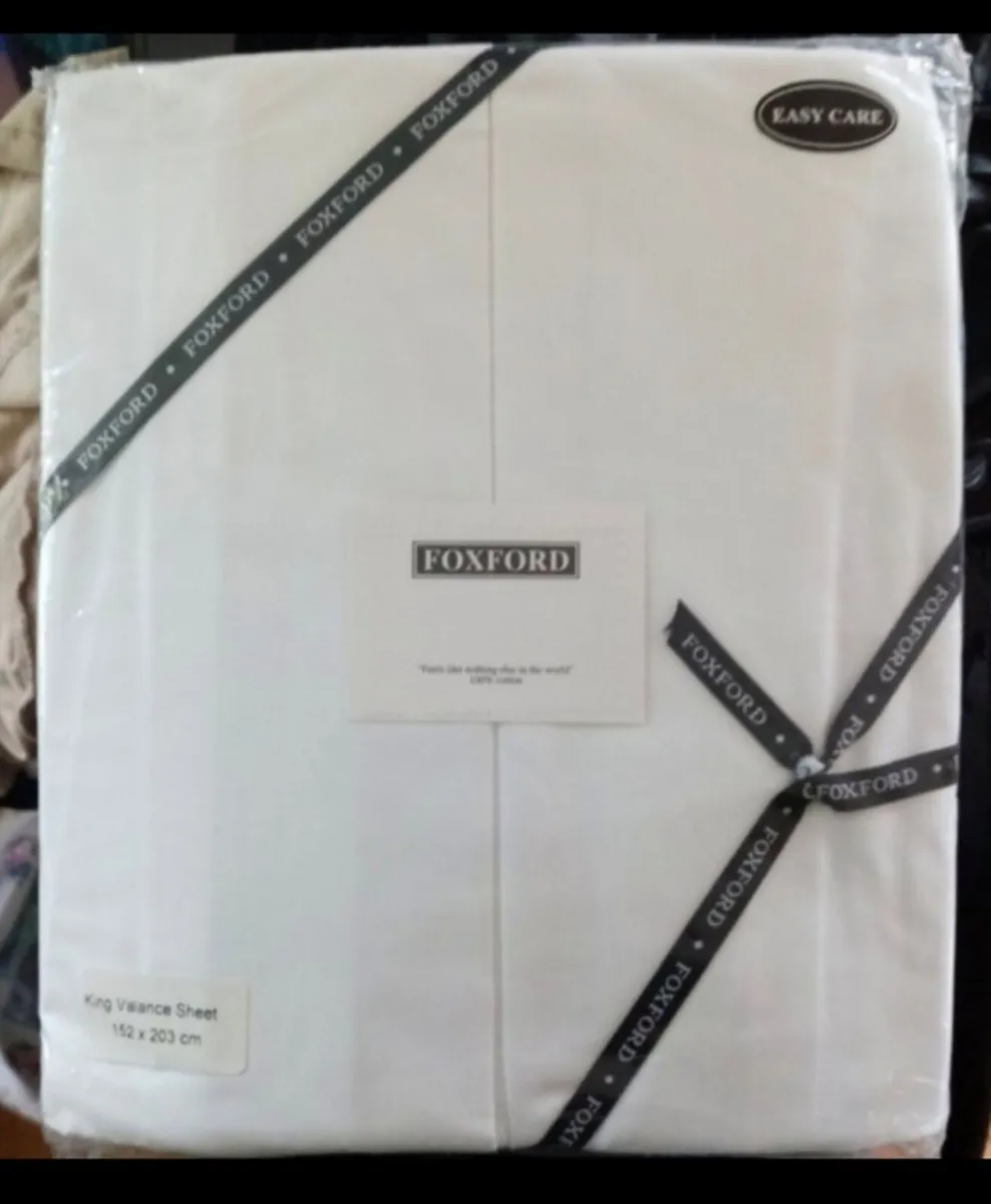 Foxford Woollen Mills King Valance Cotton Sheet