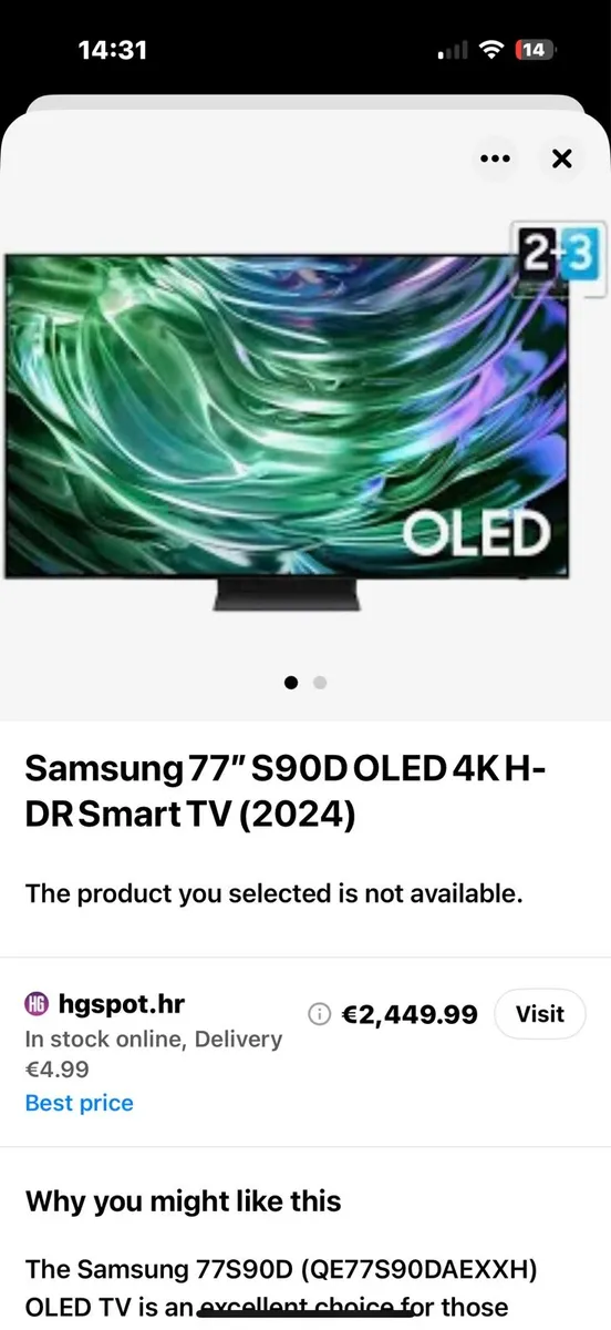 Samsung 77” OLED S90D - Image 2