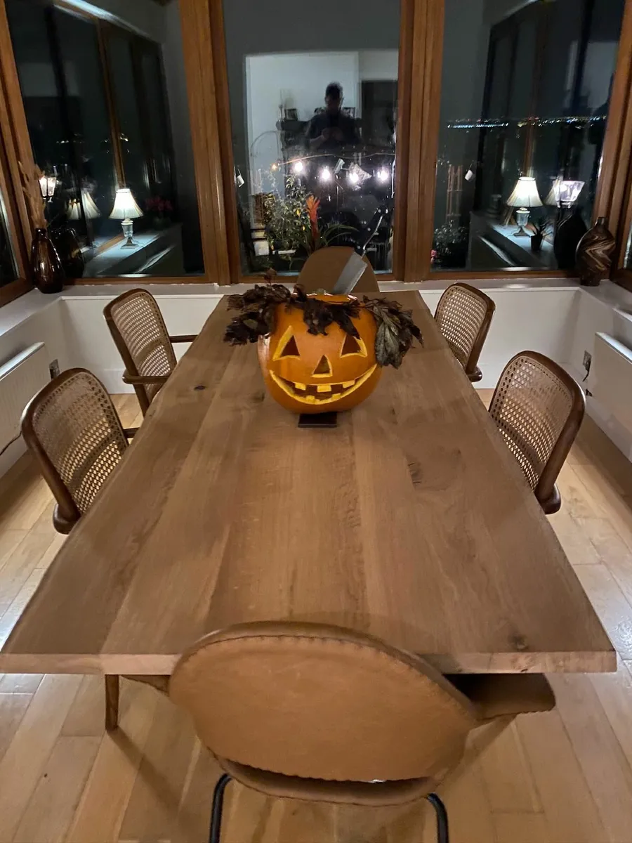 Solid Oak Dining Table - Custom Made (220 x 90cm) - Image 1