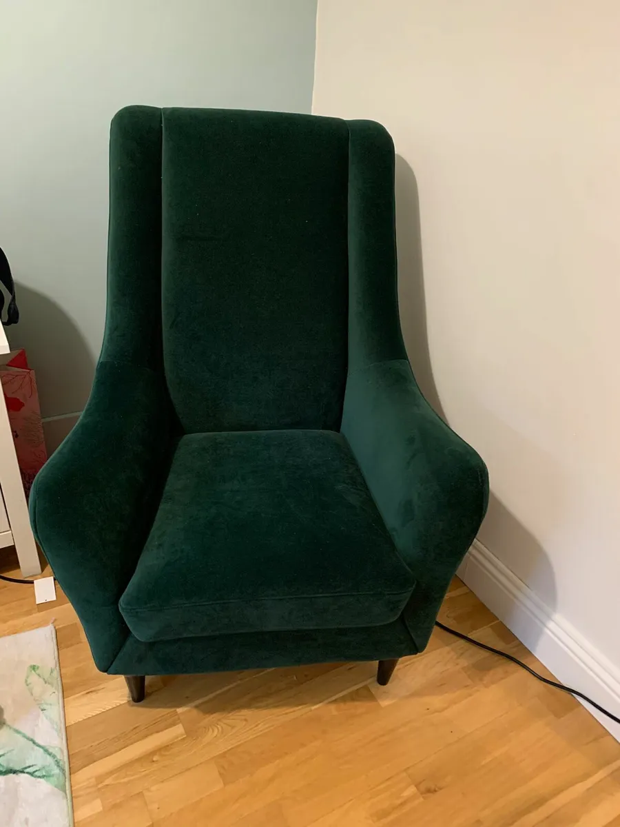 Bella Green Velvet Occasional Chair - Image 2