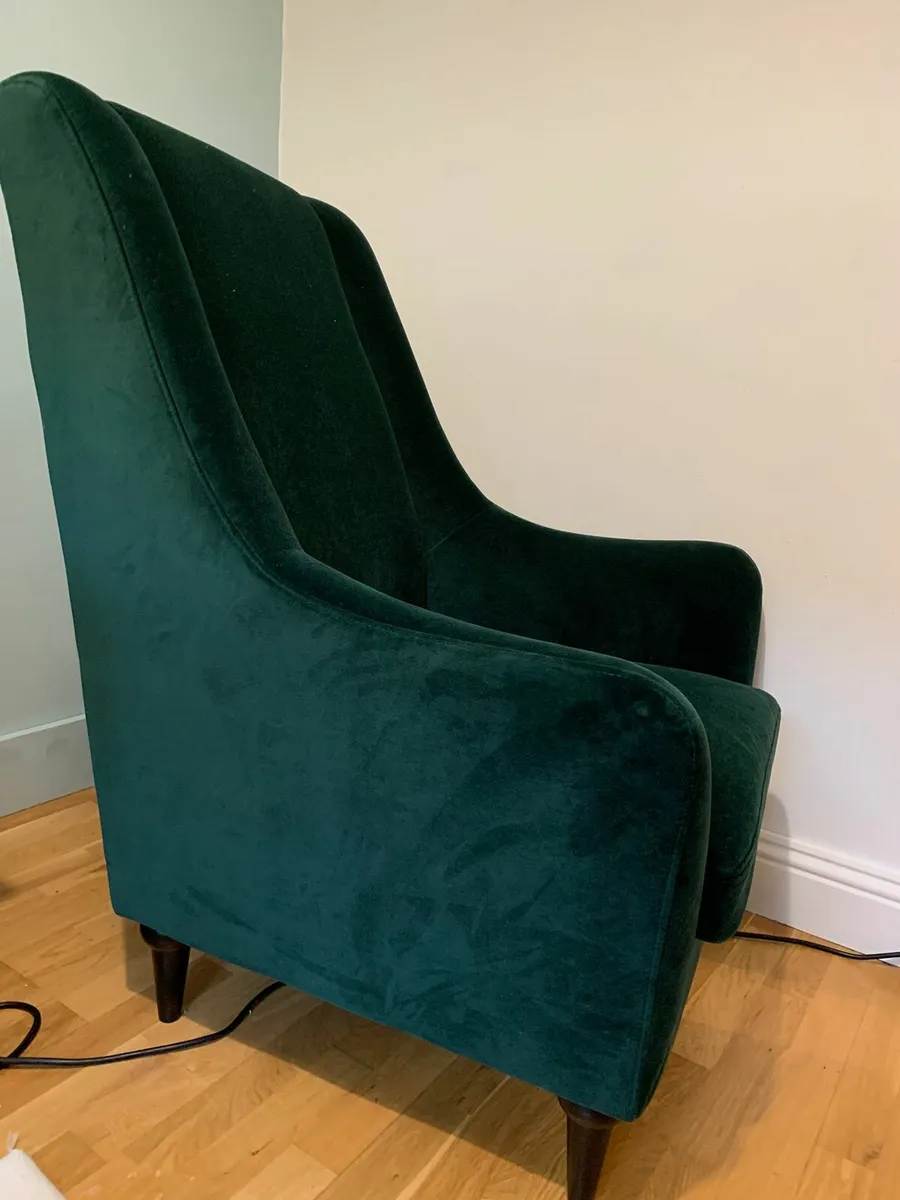 Bella Green Velvet Occasional Chair - Image 3