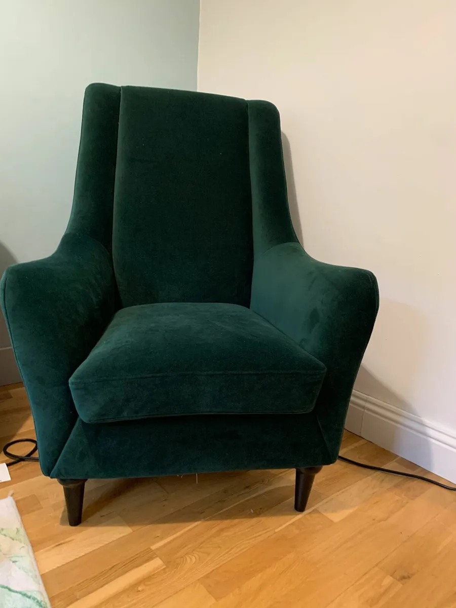 Bella Green Velvet Occasional Chair - Image 1