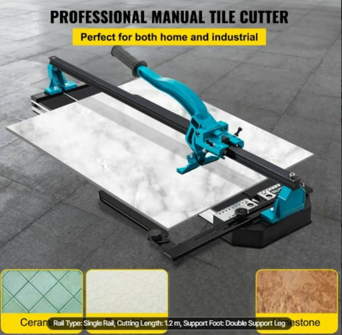 47 Inch Tile Cutter Single Rail Double Brackets - Image 2