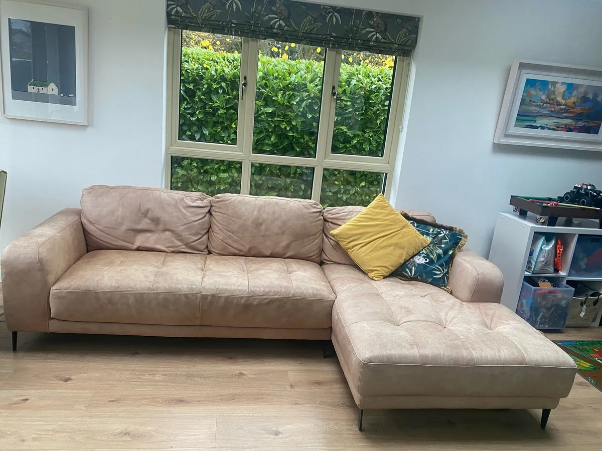 Leather corner sofa - Image 1