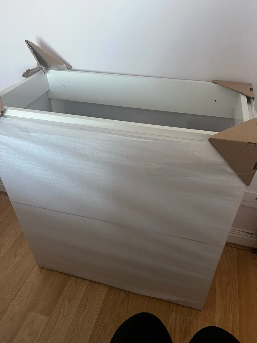 800mm 2 drawer vanity unit with sink brand new - Image 4