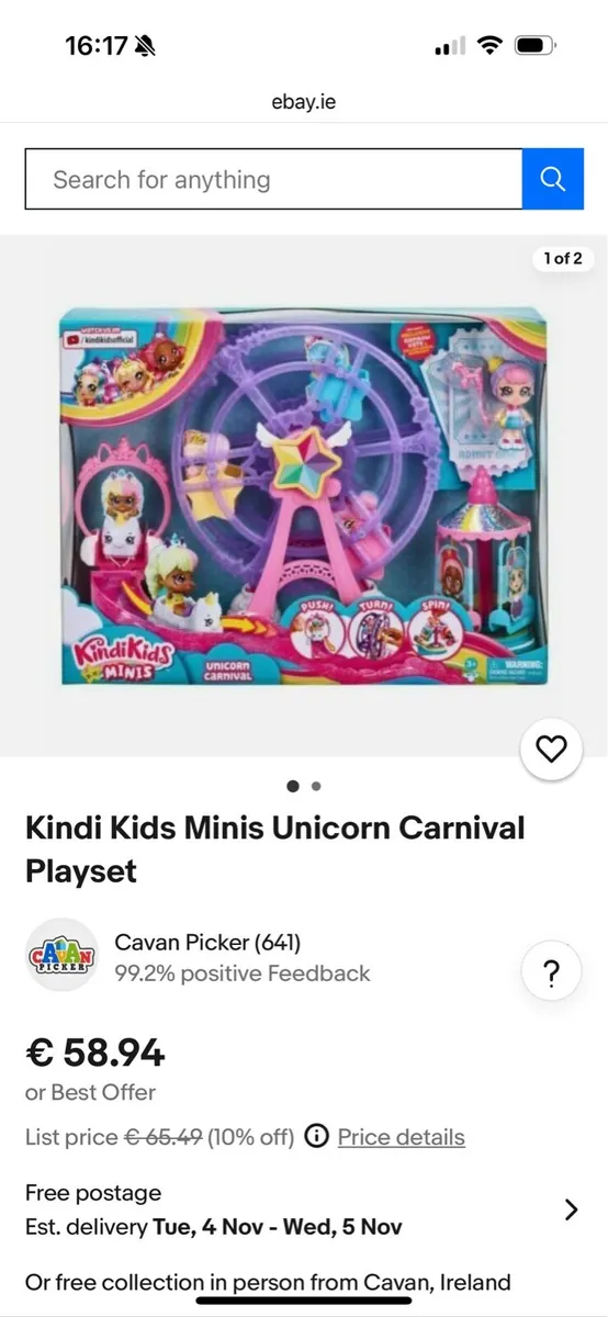 Kindi Kids Unicorn Carnival Playset - Image 1