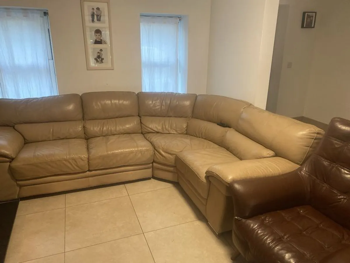 real leather couch - Image 1