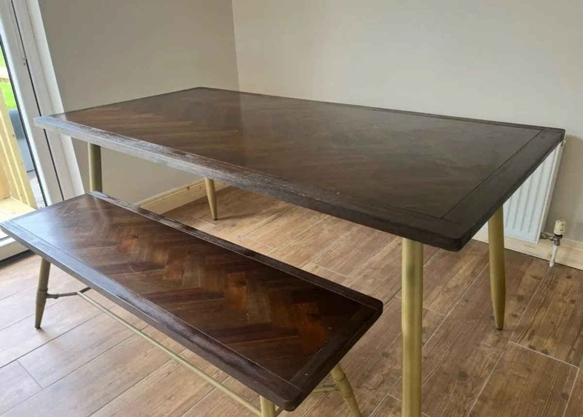 EZ living Table and Bench 180cm long 90cm wide - Image 2