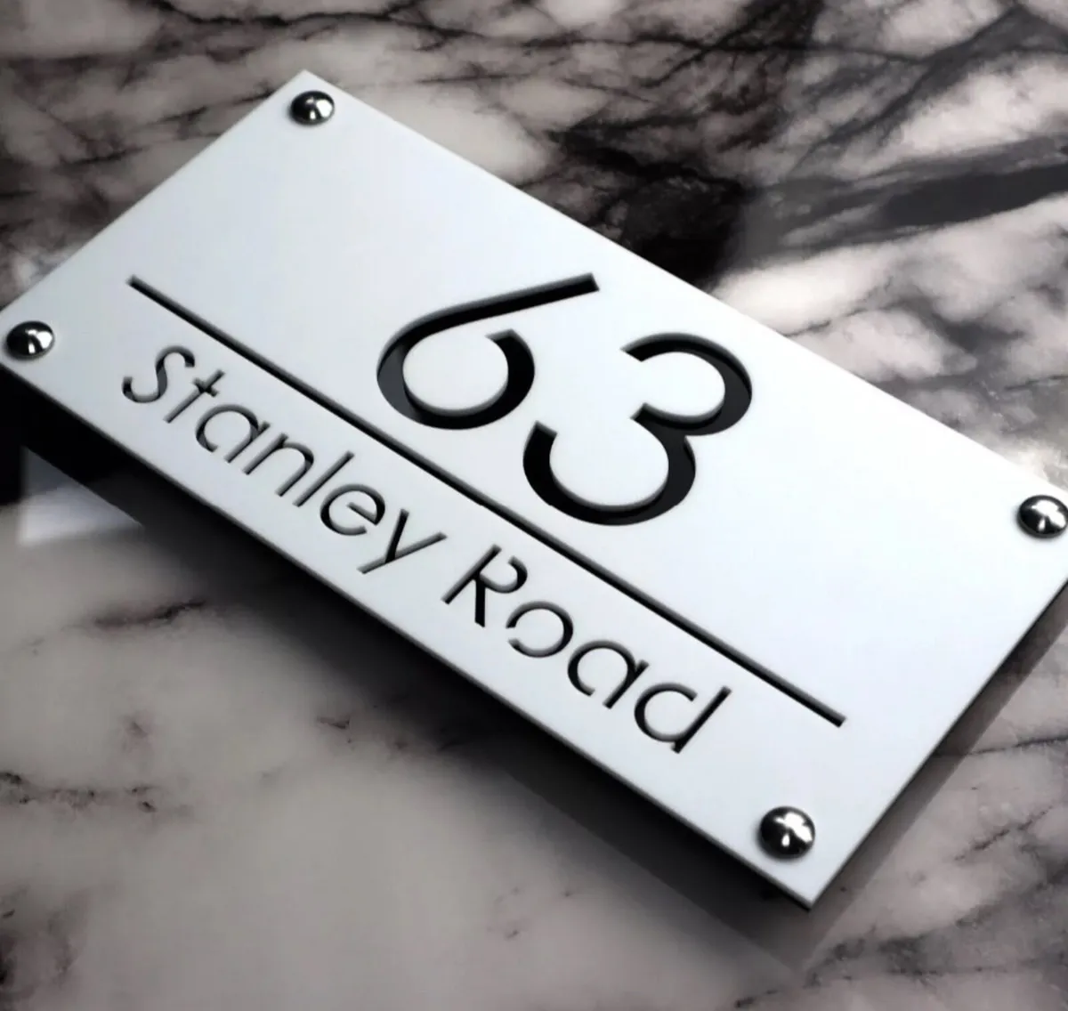 Personalised Acrylic Door Sign House Number - Image 1