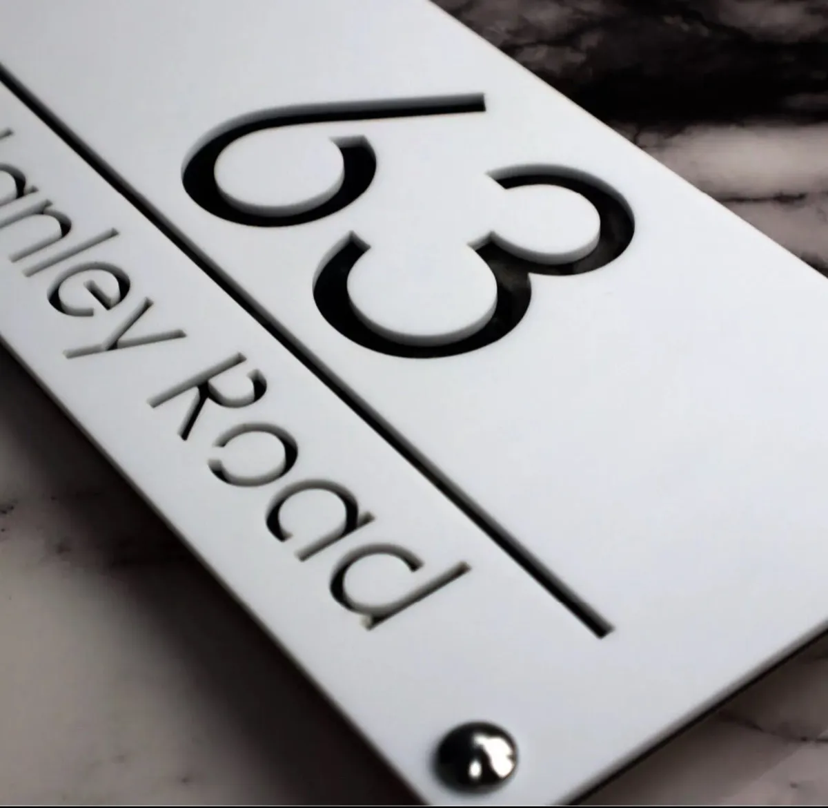 Personalised Acrylic Door Sign House Number - Image 2