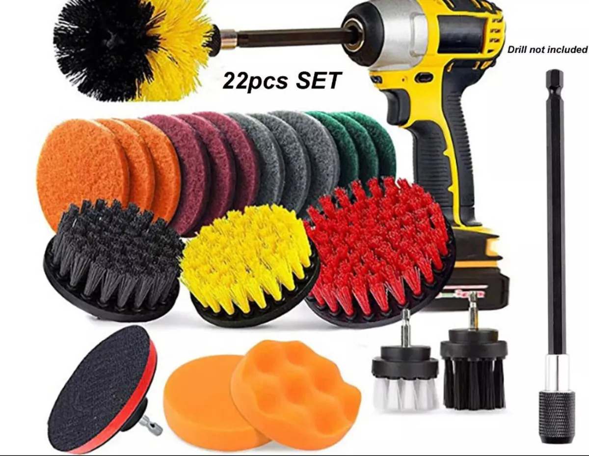 22 x Drill Cleaning Brush Attachments Set NEW - Image 1