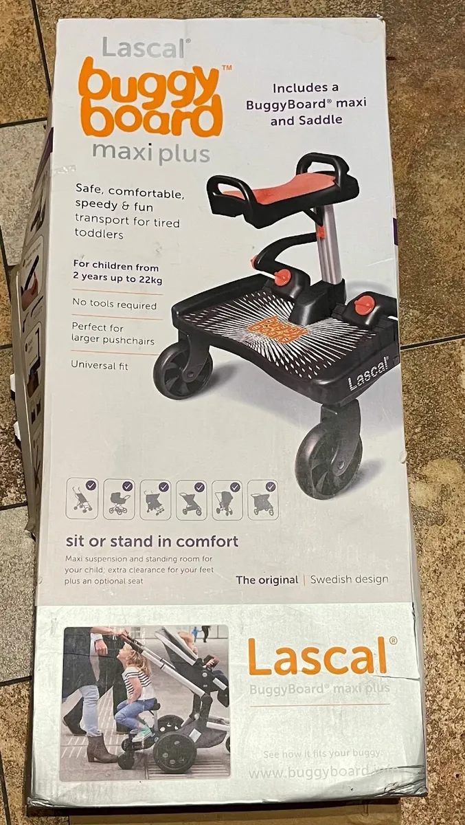 Like-New Lascal MAXI PLUS Board & Saddle Set – Ide - Image 3