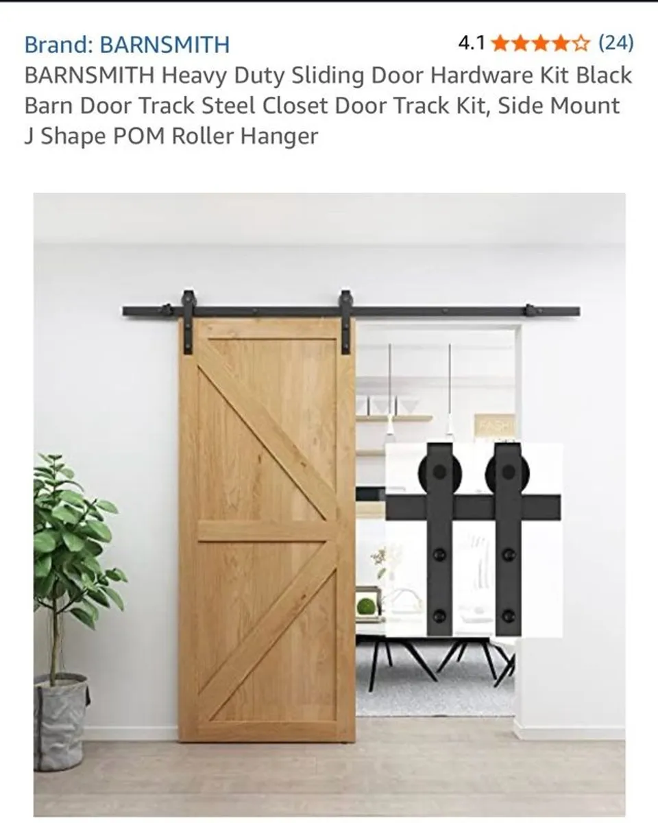 BARNSMITH Heavy Duty Sliding Barn Door Hardware Kit - Image 1