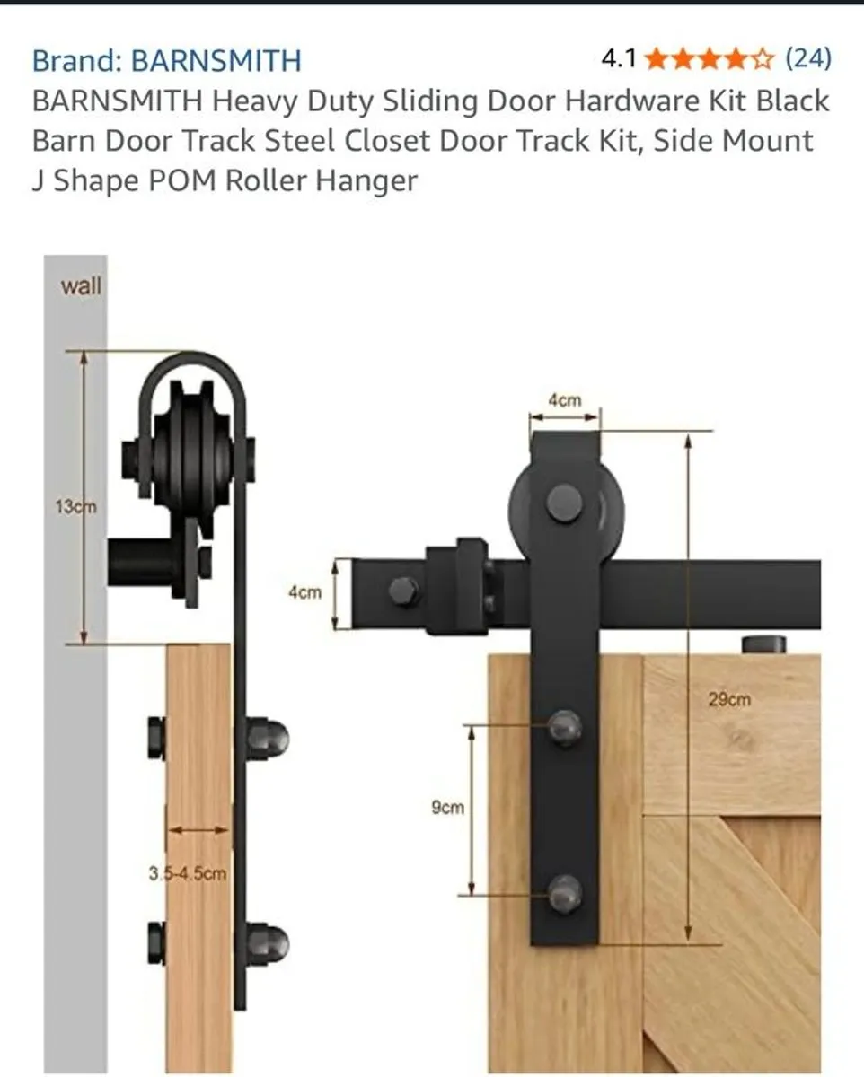 BARNSMITH Heavy Duty Sliding Barn Door Hardware Kit - Image 2