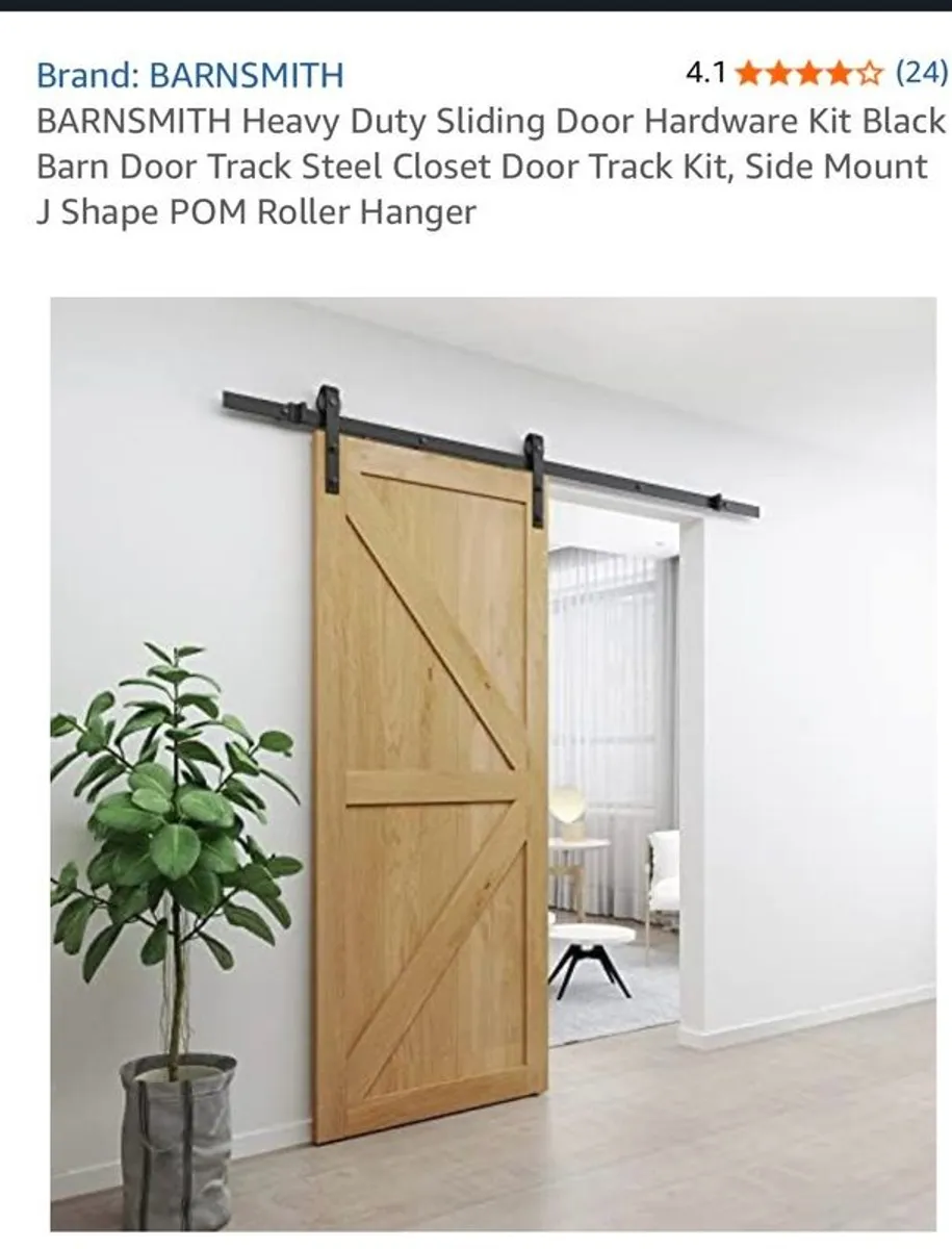 BARNSMITH Heavy Duty Sliding Barn Door Hardware Kit - Image 3