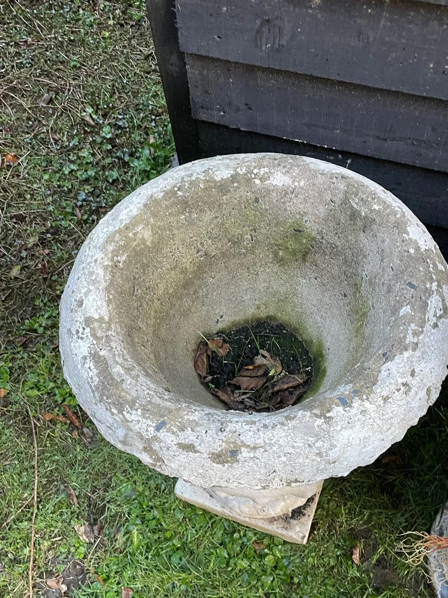 3 concrete pots for sale - Image 2