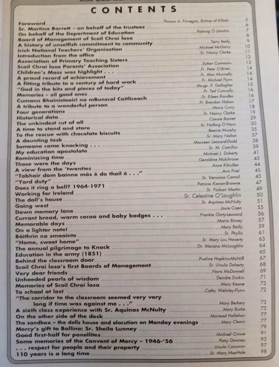 Scoil Chroí Iosa Ballina Vintage Book - Image 2