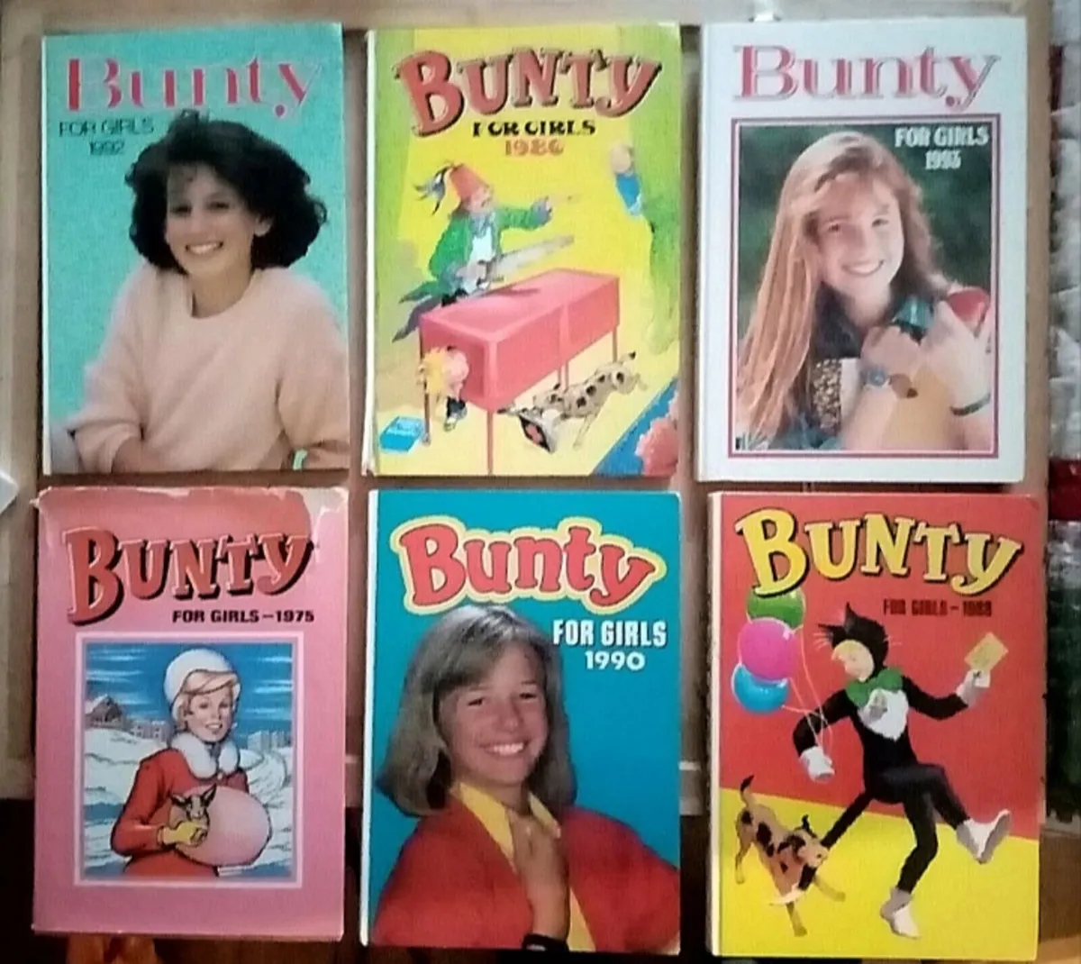 Six Vintage Bunty Annuals
