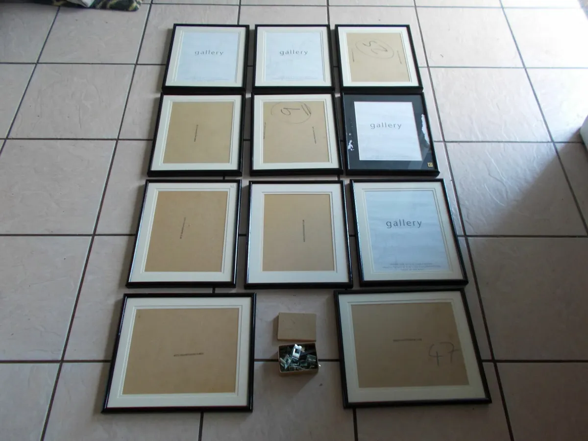 11 x Black Metal Photo Frames - Image 1