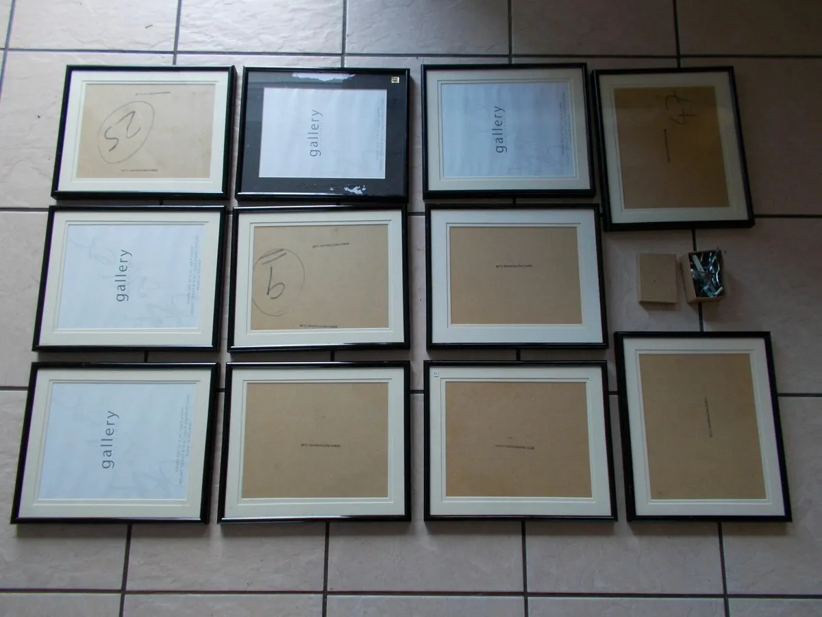 11 x Black Metal Photo Frames - Image 2