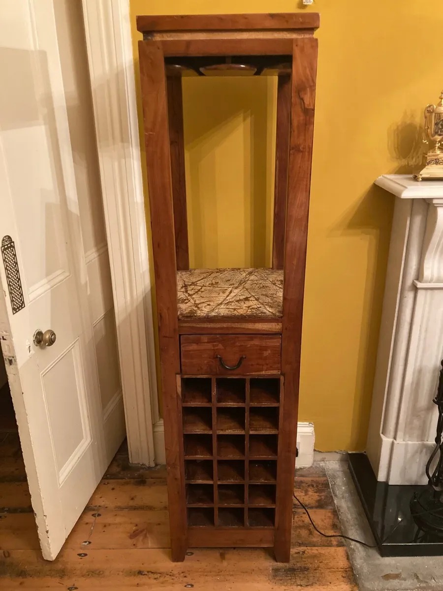Solid wood minibar/wine rack - Image 2