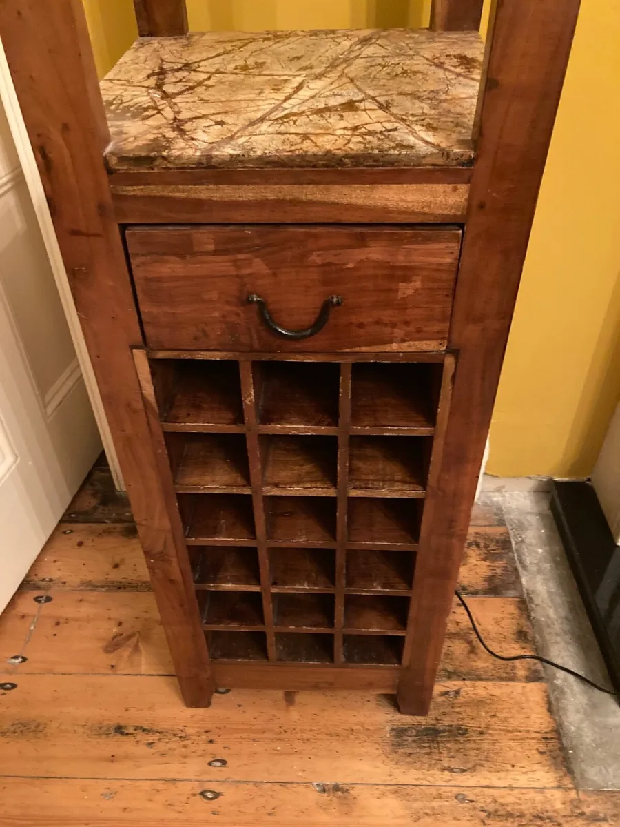 Solid wood minibar/wine rack - Image 3