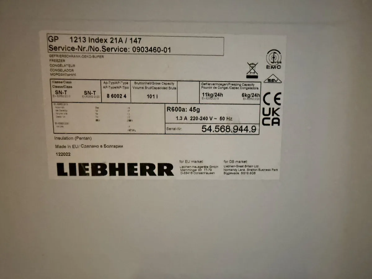 Liebherr Under Counter Freezer - Image 2