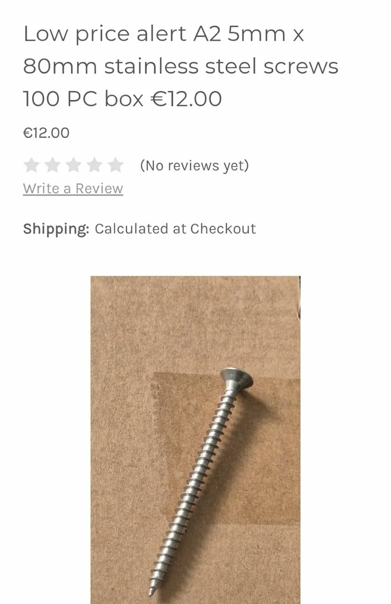 Low price 5x80mm   A2 box 100pc €12.00