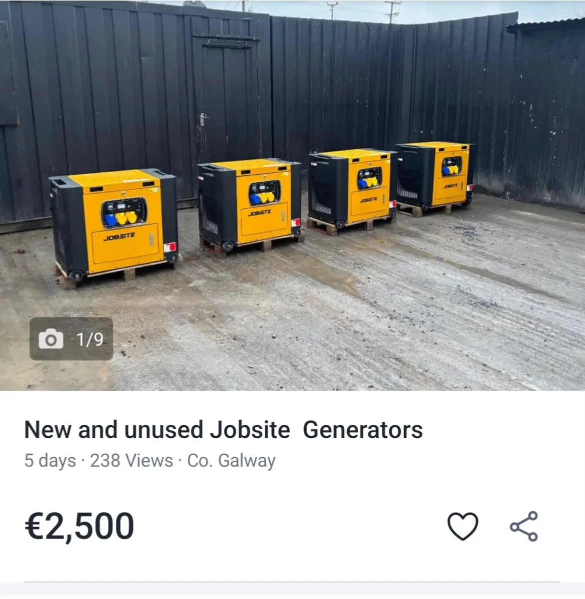 JOBSITE Generator BRAND NEW Diesel electric START - Image 4
